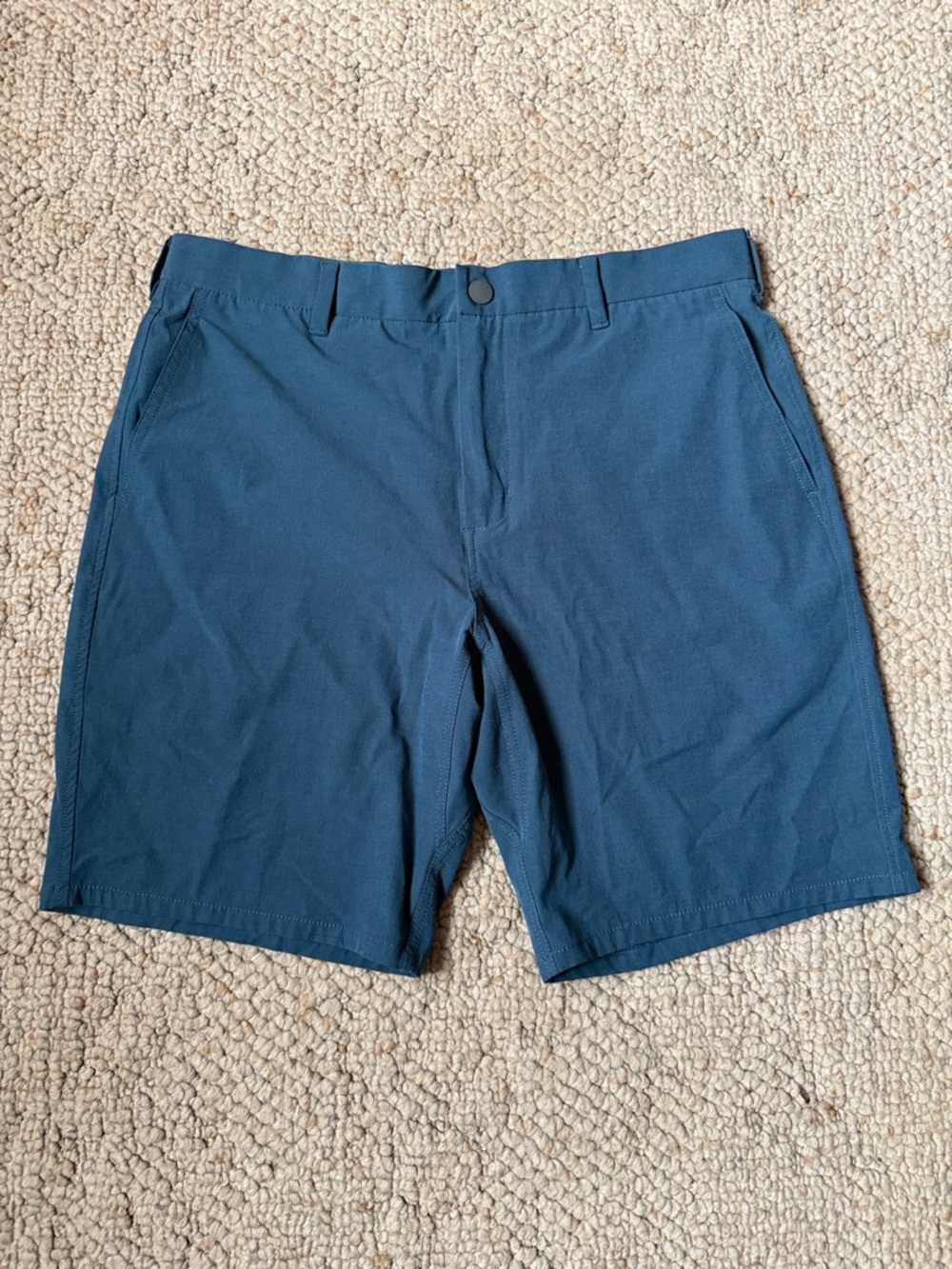 johnnie-O Slate Blue Flat Front Performance Shorts